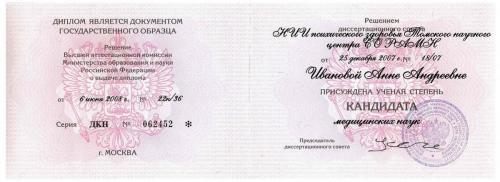 Усовой диплом А.А. КМН